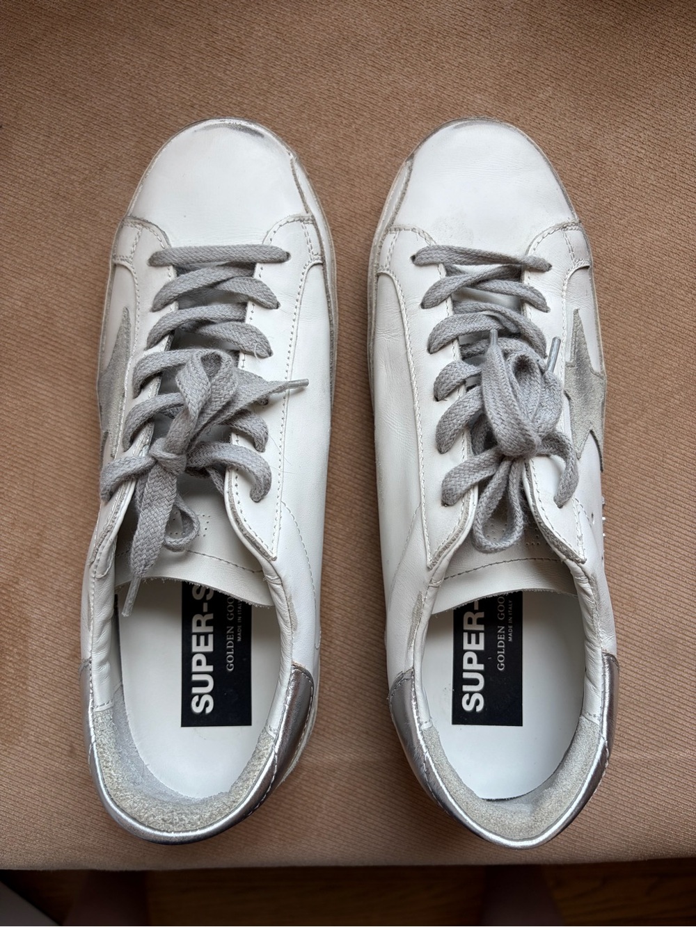 Golden Goose Super-Star Mixed Media Leather Sneakers